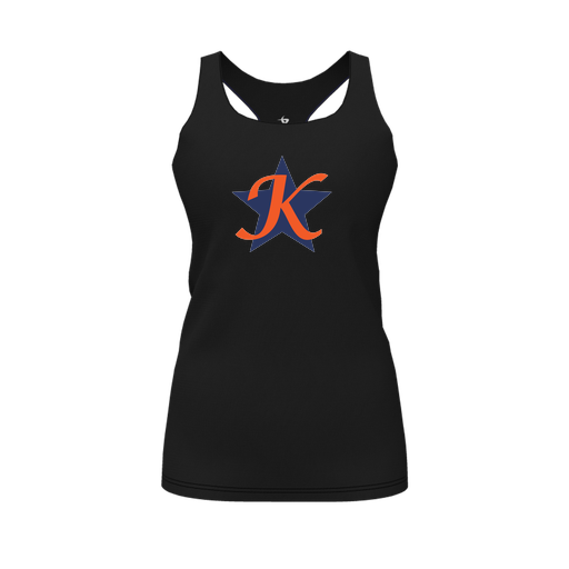 [FT0TRBBK-FYS-LOGO1] Decker Racerback Tank Top (Female Youth S, Black, Logo 1)