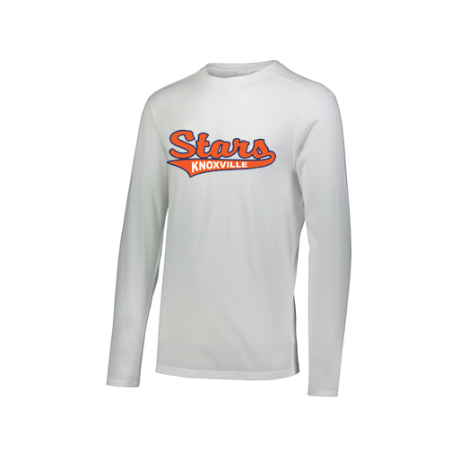 [FTLCUBWH-AXS-LOGO3] Decker Men's Tri-Blend T-Shirt - Long Sleeve (Adult XS, White, Logo 3)