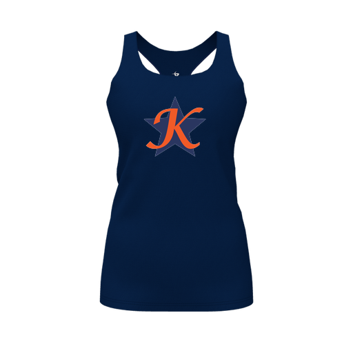 [FT0TRBNV-FYS-LOGO1] Decker Racerback Tank Top (Female Youth S, Navy, Logo 1)