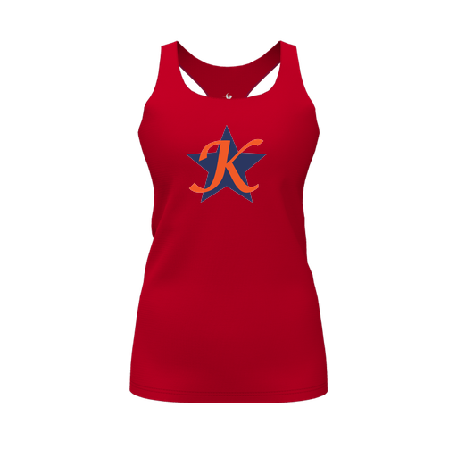 [FT0TRBRD-FYS-LOGO1] Decker Racerback Tank Top (Female Youth S, Red, Logo 1)