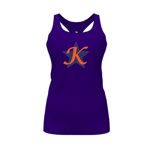 [FT0TRBPP-FYS-LOGO1] Decker Racerback Tank Top (Female Youth S, Purple, Logo 1)