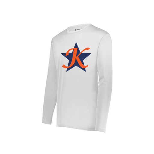 [222822.005.XS-LOGO1] Men's LS Smooth Sport Shirt (Adult XS, White, Logo 1)