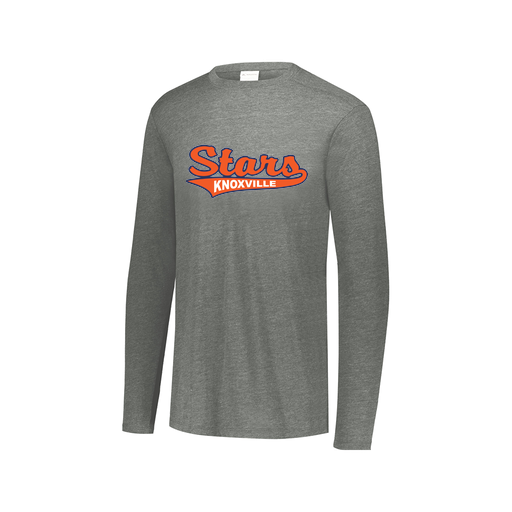 [FTLCUBGY-AXS-LOGO3] Decker Men's Tri-Blend T-Shirt - Long Sleeve (Adult XS, Gray, Logo 3)
